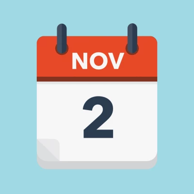 Calendar icon showing 2nd November