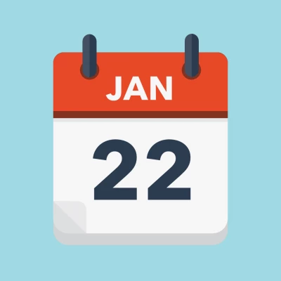 Calendar icon showing 22nd January